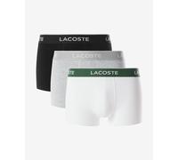 Boxer Lacoste Stretch Cotton Logo bianco grigio nero (3 unità) - XS