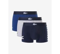 Boxer Lacoste Stretch Cotton Logo blu navy bianco (3 unità) - XS