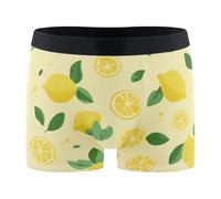 Boxer Lemon Leaves Pattern Boxer A Pantaloncino Uomo all'Aria Aperta | Morbidi Boxers Boxer Uomo Traspiranti Pantaloncini Boxer Camera Da Letto Travaglio