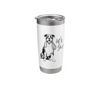 Boxer "Let's Go!" - Boxer Dog Lover Design Bicchiere termico in acciaio inox doppia parete