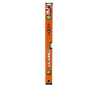 Boxer® Livella a bolla d'aria con riflettore, 600 mm, precisione professionale 0,5 mm/m, tappi terminali ammortizzanti, funzione di presa a parete, costruzione durevole