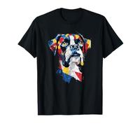 Boxer Lover Colorful Art Dog per Uomo Donna Maglietta