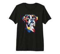 Boxer Lover Colorful Art Dog per Uomo Donna Maglietta Premium