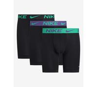 Nike - Essential - Confezione da 3 paia di boxer neri in microfibra con vita elasticizzata colorata nera, blu e verde-Nero S