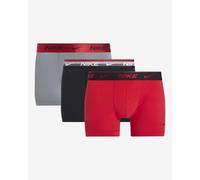 Nike Boxer sportivi da uomo Everyday Cotton Stretch - 3 pezzi - Multicolore (black/grey/red) - M