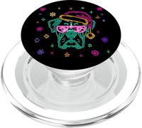 Boxer - Occhiali invernali con immagine di cane e fiocchi di neve, colore: rosa PopSockets PopGrip per MagSafe