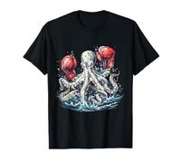 Boxer Octopus Lover Ocean Sea Creature Kickboxing Maglietta