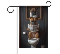 Boxer on Toilet Poster_ Dog Poster_ Boxer Bagno Stampa _ Cane Toilette Wall Art _ Boxer Ritratto _ Cane Bagno Poster_ Boxer Dog Toilet Print-1_1 Bandiera Outdoor Garden Popolare Moderno Decorativo