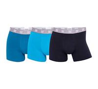 Boxer/pantaloncini da uomo con logo CR7 di Cristiano Ronaldo, confezione da 3, tinta unita 1 blu + 1 turchese + 1 nero. M