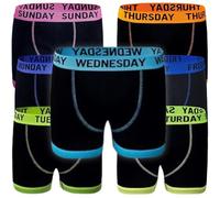 Boxer per ragazzi Days Of the Week 7 Pack Comfort Fit Cotone Lycra Stretch Biancheria intima boxer 7-13 anni, 7 Pack Giorni della settimana, 9-10 Anni