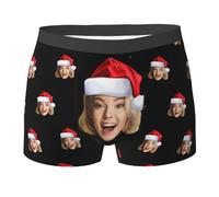 Boxer Personalizzati con Foto per Uomo, Biancheria Intima Divertente Personalizzata con Testi di Immagini del Viso,Pantaloncini Personalizzati Mutande Regali di San Valentino, Natale, Compleanno