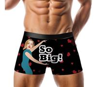 Boxer personalizzati per gli uomini con foto - Divertenti boxer personalizzati con viso per gli uomini, regali personalizzati per San Valentino, Natale, anniversari, biancheria intima aderente per lui