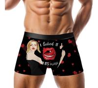 Boxer personalizzati per gli uomini con foto - Divertenti boxer personalizzati con viso per gli uomini, regali personalizzati per San Valentino, Natale, anniversari, biancheria intima aderente per lui