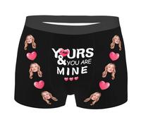 Boxer personalizzati per uomo intimo personalizzato con foto foto pugili personalizzati regali per San Valentino fidanzato marito lui, Tu sei mio, S