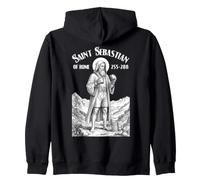 Boxer Pugilist Vintage Patrono San Sebastiano Felpa con Cappuccio