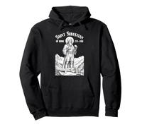 Boxer Pugilist Vintage Patrono San Sebastiano Felpa con Cappuccio