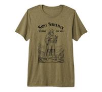 Boxer Pugilist Vintage Patrono San Sebastiano Maglietta Premium