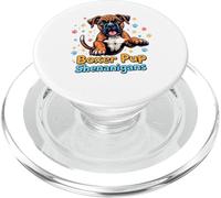 Boxer Pup Shenanigans - Maglietta grafica carina e giocosa per gli amanti dei cani PopSockets PopGrip per MagSafe