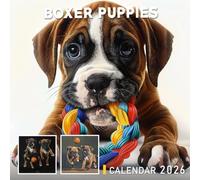 Boxer Puppies Calendar 2026: Bouncy Bundles of Joy with Expressive Faces