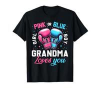 Boxer rosa o blu Grandma Loves You Boxing Gender Reveal Maglietta