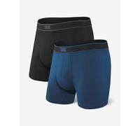 Saxx - Daytripper Boxer Brief Fly 2-Pack - Intimo sintetico M blu/nero