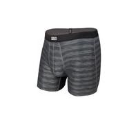 Saxx Underwear - Boxer traspiranti - Hot Shot Boxer Brief Fly M Black Heather per Uomo - Taglia XL - Nero Nero XL