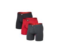 Boxer saxx multi sport mesh fly confezione da 3 sunset red turbulence faded black uomo