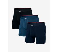 Saxx - Vibe Xtra Boxer Brief Fly 3-Pack - Intimo sintetico L blu