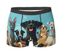 Boxer Slips A Large Group of Dogs Confortevole Intimo Boxers da Uomo Leggeri Mutande Uomo Boxer S