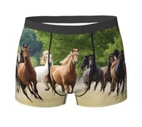 Boxer Slips Various Kinds of Horses Print Slip Uomo Intimo Traspirante E Leggeri Biancheria Intima da Uomo L