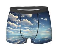 Boxer Slips White Clouds Over The Sea Vita Elastica Slip Uomo Intimo da Uomo Leggeri Intimo Boxers S