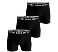 Boxer sportivi Björn Borg Shorts Solid 3P B - black beauty - Nero (128 cm)