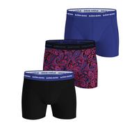 Boxer sportivi da uomo Björn Borg Cotton Stretch 3P - blue/print/black - Multicolore (M)