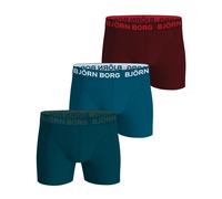 Boxer sportivi da uomo Björn Borg Cotton Stretch 3P - green/blue/red - Multicolore (XL)