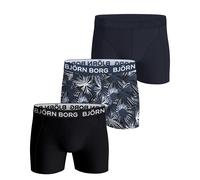 Boxer sportivi da uomo Björn Borg Cotton Stretch 3P - navy/print - Multicolore (L)
