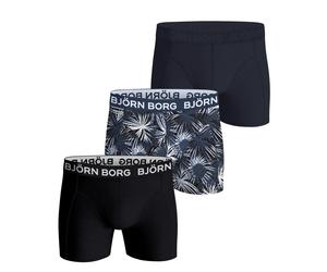 Boxer sportivi da uomo Björn Borg Cotton Stretch 3P - navy/print - Multicolore (L)