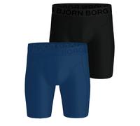 Boxer sportivi da uomo Björn Borg Sports Lightweight Long Boxers 2P - black/blue - Multicolore (M)