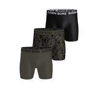 Boxer sportivi da uomo Björn Borg Sports Microfiber 3P - black/green/print - Multicolore (L)