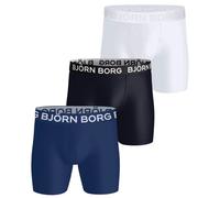 Boxer sportivi da uomo Björn Borg Sports Microfiber 3P - blue/navy/white - Multicolore (XL)