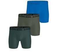 Boxer sportivi da uomo Björn Borg Sports Microfiber Boxers 3P - green/blue - Multicolore (M)
