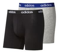 Boxer sportivi da uomo Bokserki Adidas Linear Brief 2P - black/medium grey heather - Multicolore (S)