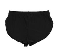 Boxer sportivi da uomo, boxer da corsa da uomo, leggeri, con elastico in vita, comodi e rilassati, stile minimalista, tinta unita, senza mosche, Nero , L