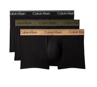 Boxer sportivi da uomo Calvin Klein Low Rise Trunk Microfiber Stretch 3P - black/bronze flash/olive night - Nero (L)