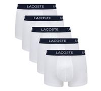 Boxer sportivi da uomo Lacoste Casual Cotton Stretch Boxer 5P - white - Bianco (XL)