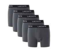 Boxer sportivi da uomo Lacoste Cotton Jersey Trunks 5P - grey - Grigio (XL)