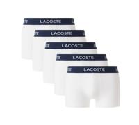 Boxer sportivi da uomo Lacoste Cotton Jersey Trunks 5P - white - Bianco (M)