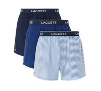 Boxer sportivi da uomo Lacoste Cotton Poplin 3P - blue navy/blue - Blu (L)