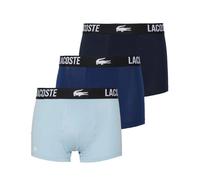 Boxer sportivi da uomo Lacoste Cotton Strech Trunk 3P - navy blue/methylene-creek - Multicolore (S)