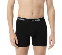 Boxer sportivi da uomo Lacoste Cotton Stretch Brief 3P - black/black/black - Nero (XL)