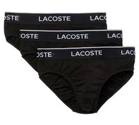 Boxer sportivi da uomo Lacoste Cotton Stretch Casual Briefs 3P - Nero (M)